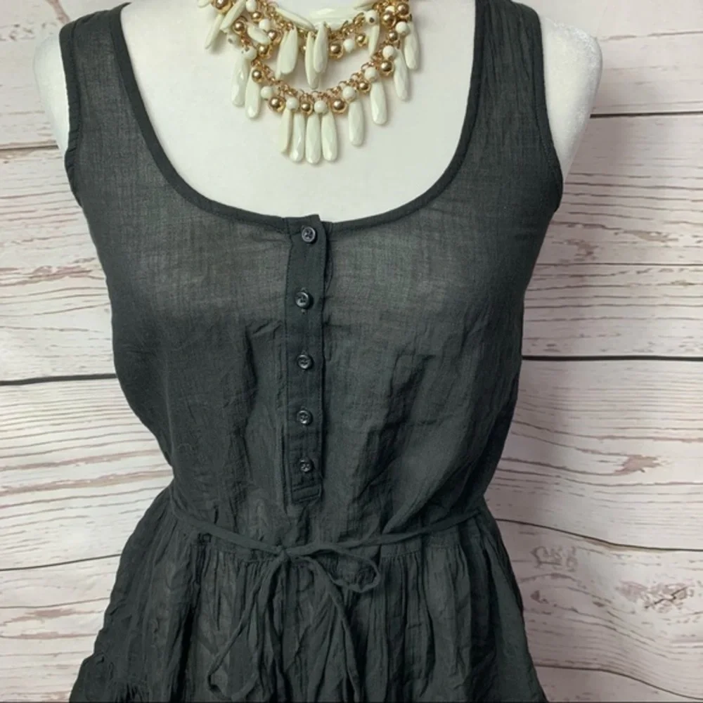NWT J.Crew Semi Sheer Henley Button Tank Dress